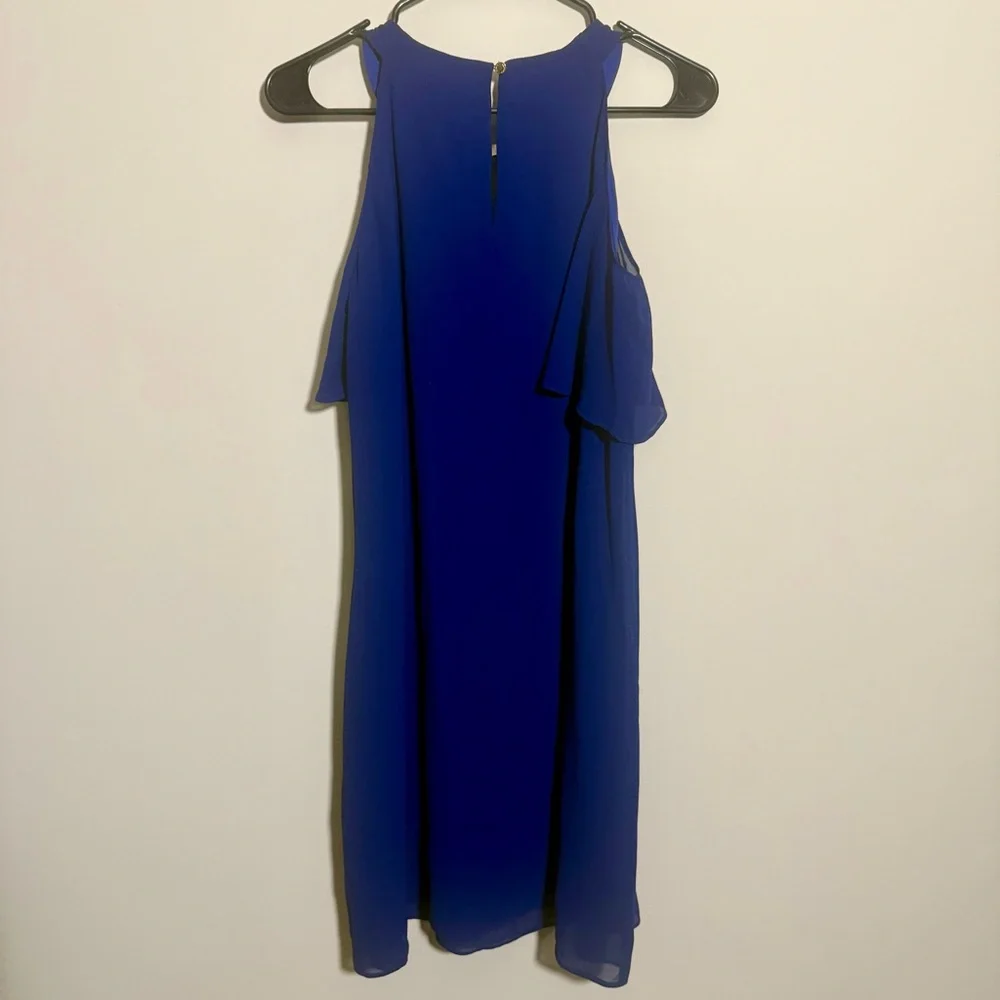 Vince Camuto Royal Blue Cold Shoulder Dress, Size 8 - Picture 2 of 4